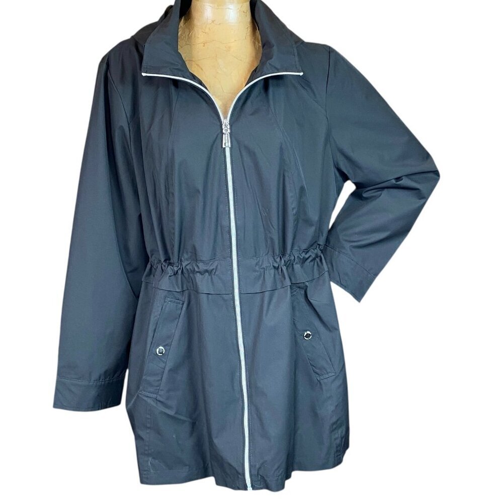 Vince Camuto Lightweight Water and Wind Resistant‎ Rain Jacket XXL Black #51R